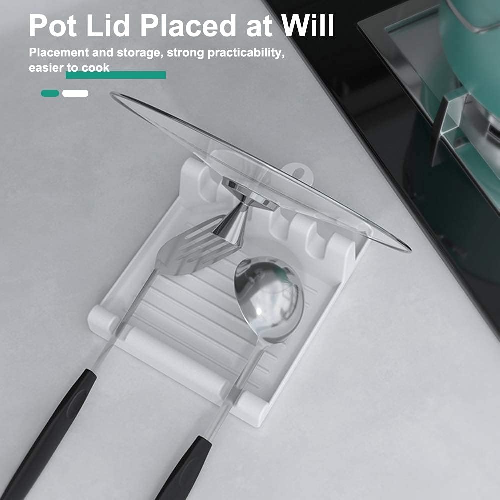 Pot Lid Holder & Utensil Rest — No More Messy Counters While You Cook