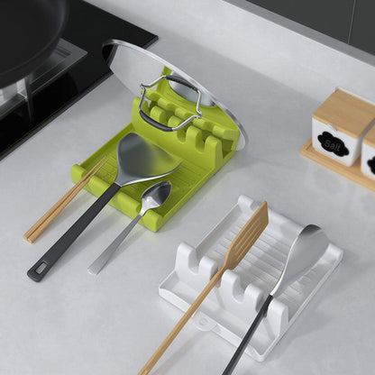 Pot Lid Holder & Utensil Rest — No More Messy Counters While You Cook
