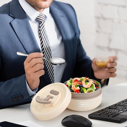 Insulated Stainless Steel Lunch Container Set with Thermal Bag — Hot Lunch, Neatly Packed