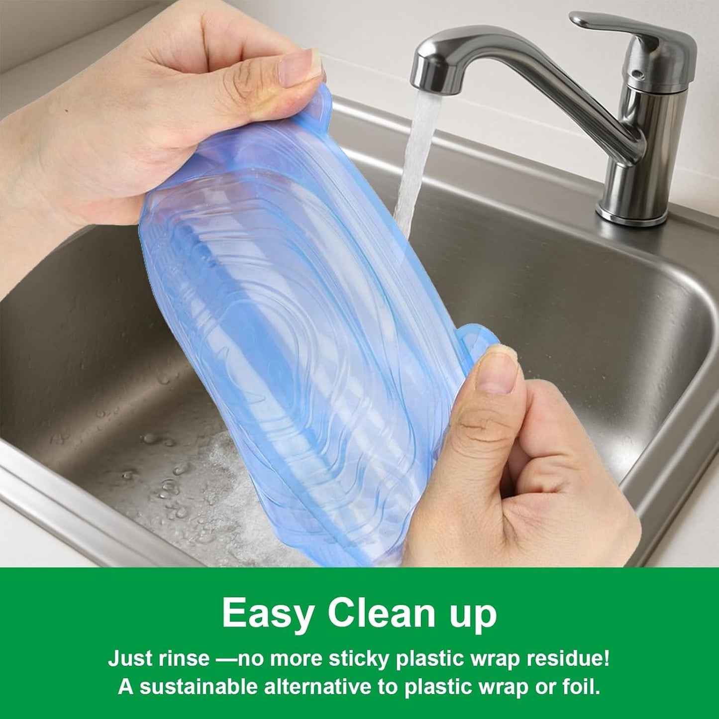 Silicone Stretch Lids- snugly seal your bowls, jars, fruits, and more (6pcs)