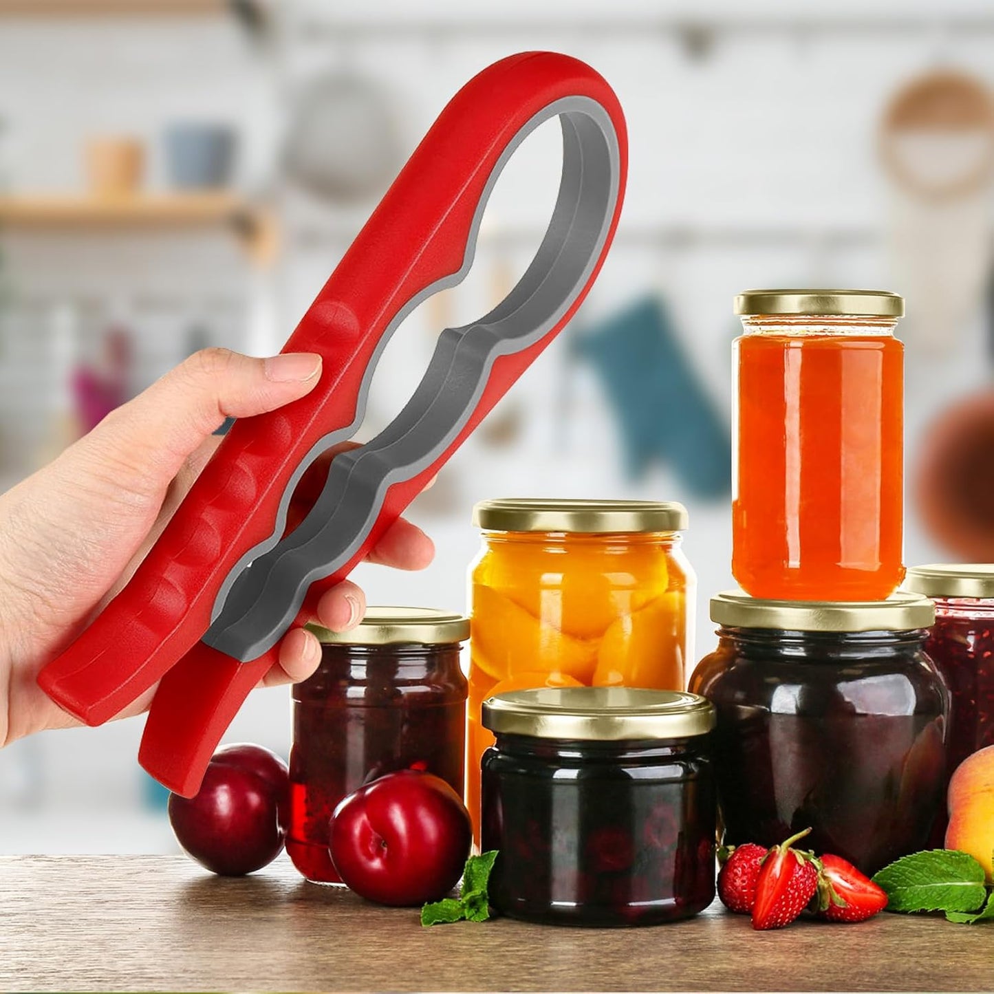 4 in 1 Lid Opener — Open Any Jar, Can, or Bottle Without the Struggle
