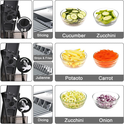 5-in-1 Adjustable Mandolin Slicer — Slice Smarter, Not Harder