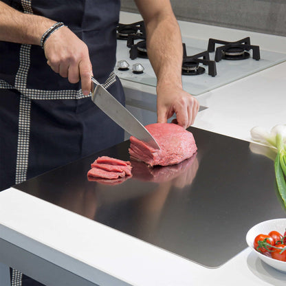 Stainless Steel Cutting Board, No Mess — All on One Board