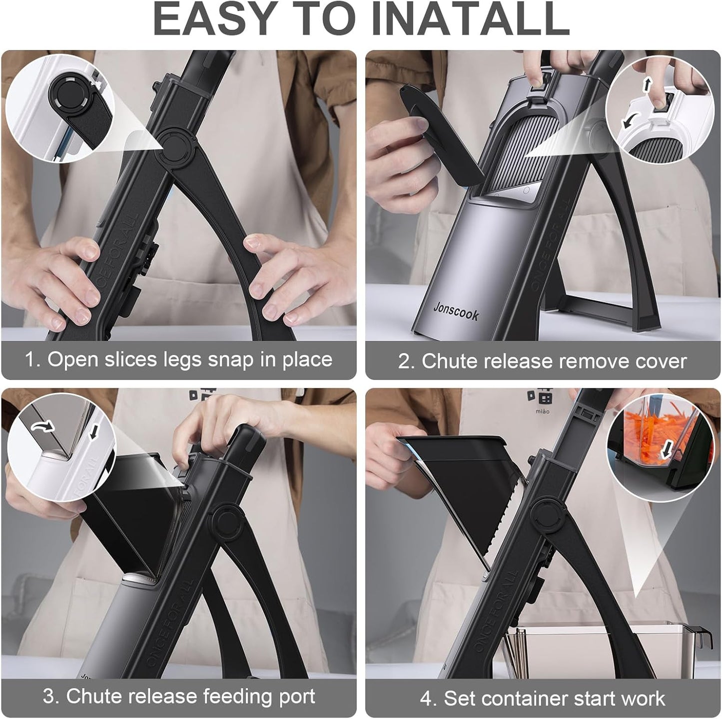 5-in-1 Adjustable Mandolin Slicer — Slice Smarter, Not Harder