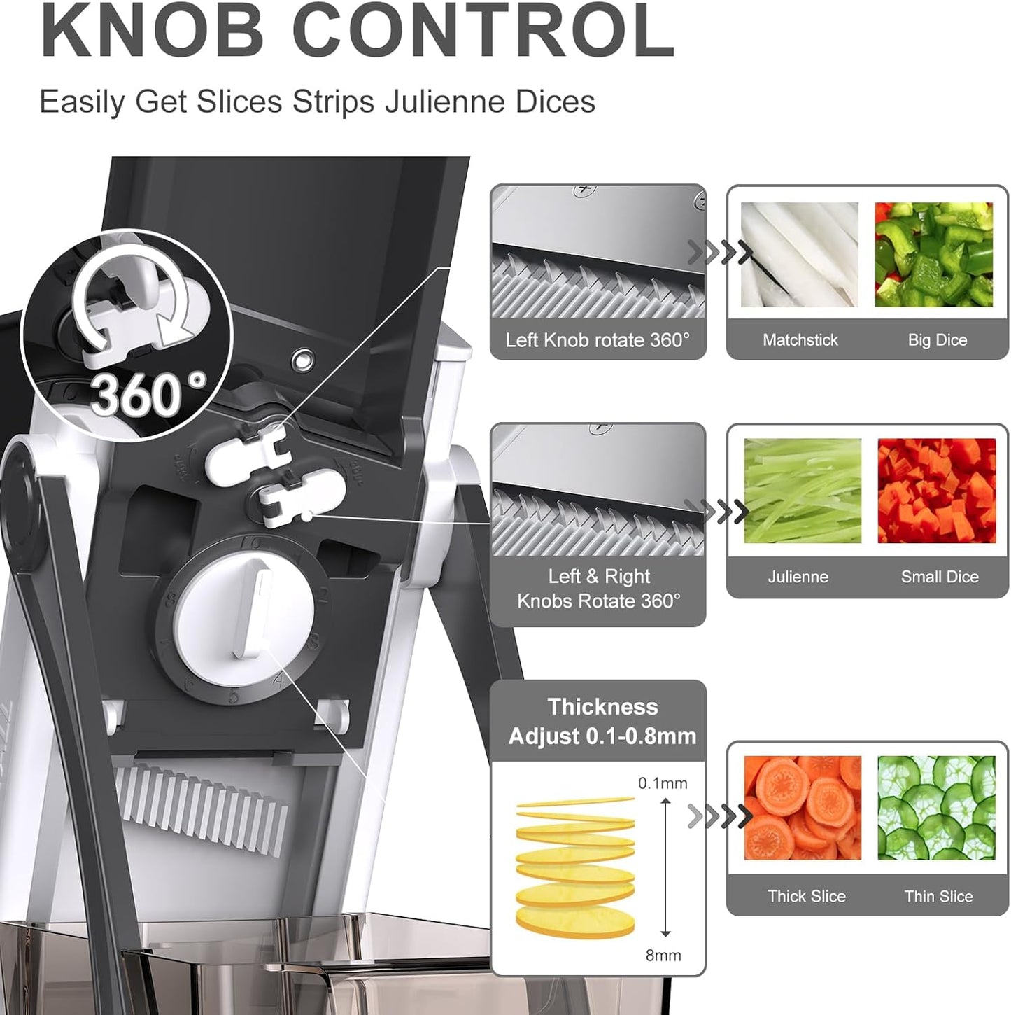 5-in-1 Adjustable Mandolin Slicer — Slice Smarter, Not Harder