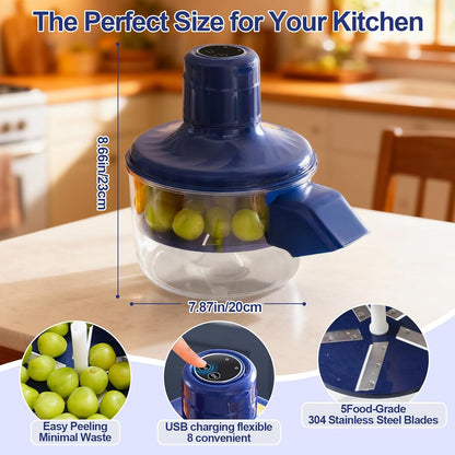 Automatic Fruit & Vegetable Peeler Machine — Fast, Hands Free Peeling for Grapes, Cherry Tomatoes & Garlic