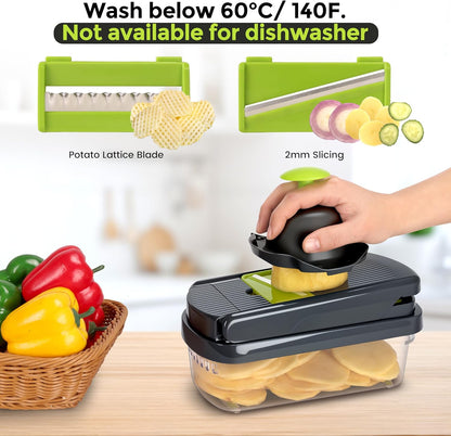 Vegetable Chopper Mandoline Slicer — Prep Salads, Stir-Fries & Garnishes in Seconds