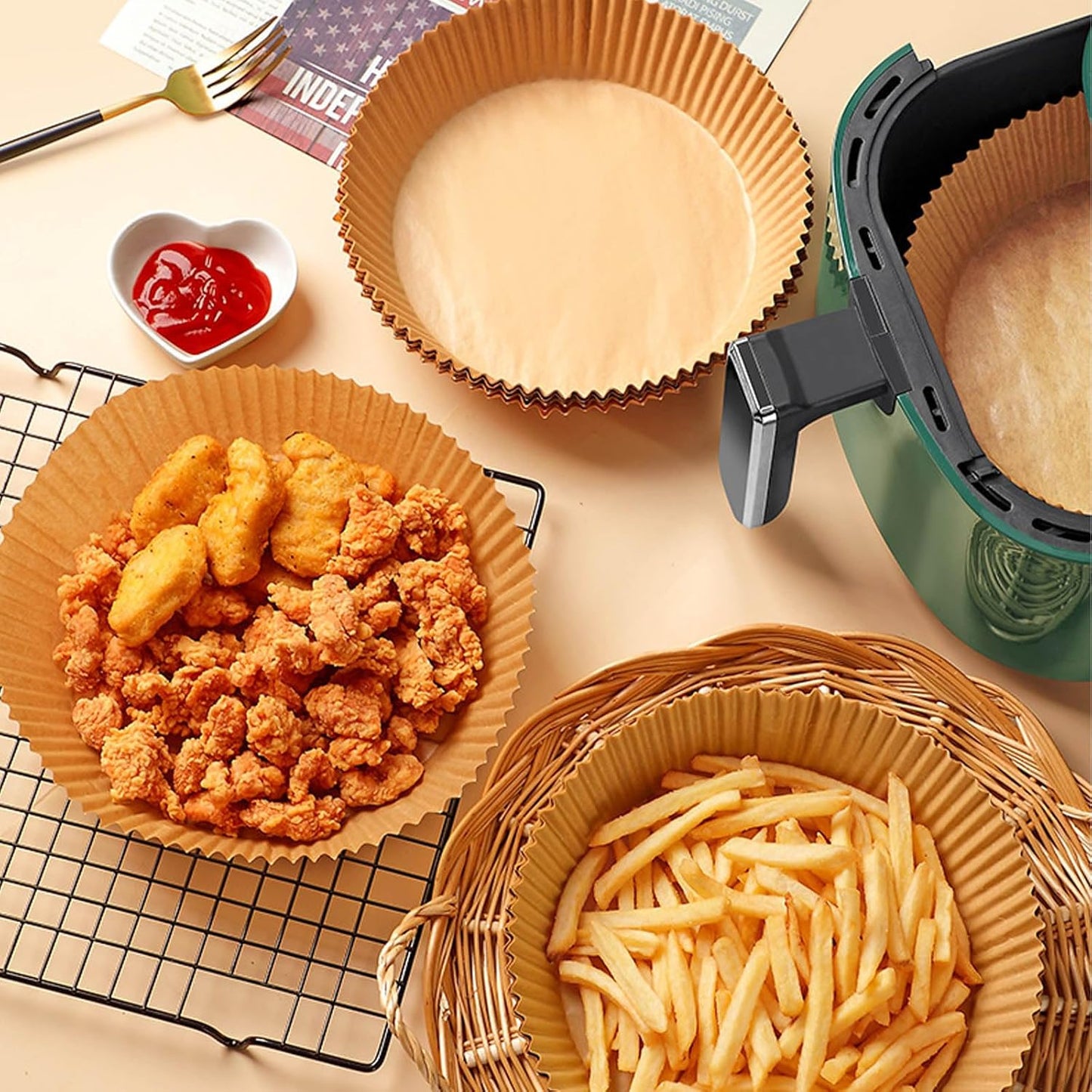 Disposable Air Fryer Liners — Crispy Food, Zero Scrubbing