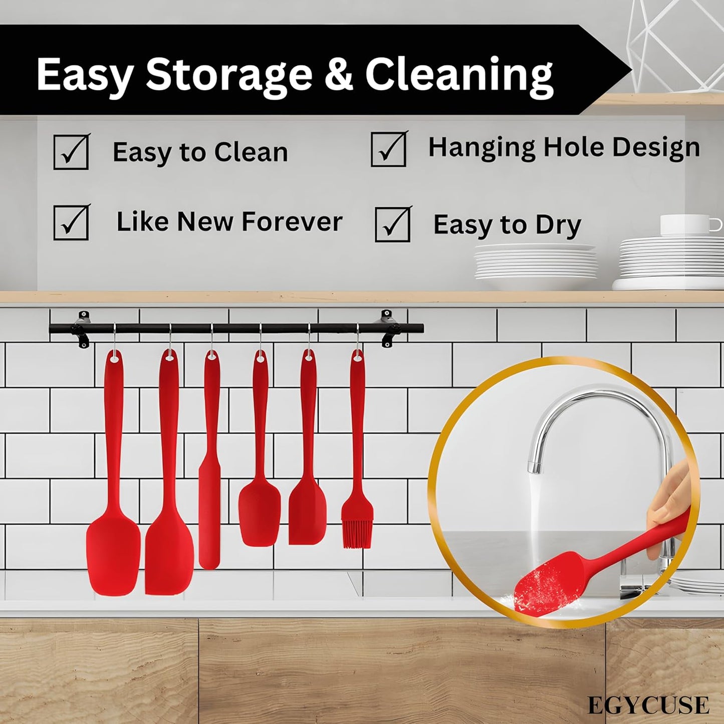 6pc Silicone Spatula Set — One Handy Set for All Your Scraping, Stirring & Spreading
