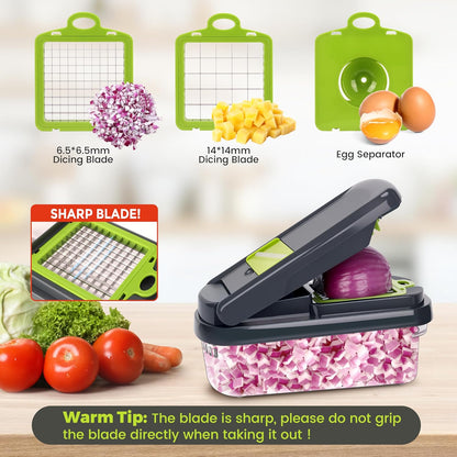Vegetable Chopper Mandoline Slicer — Prep Salads, Stir-Fries & Garnishes in Seconds