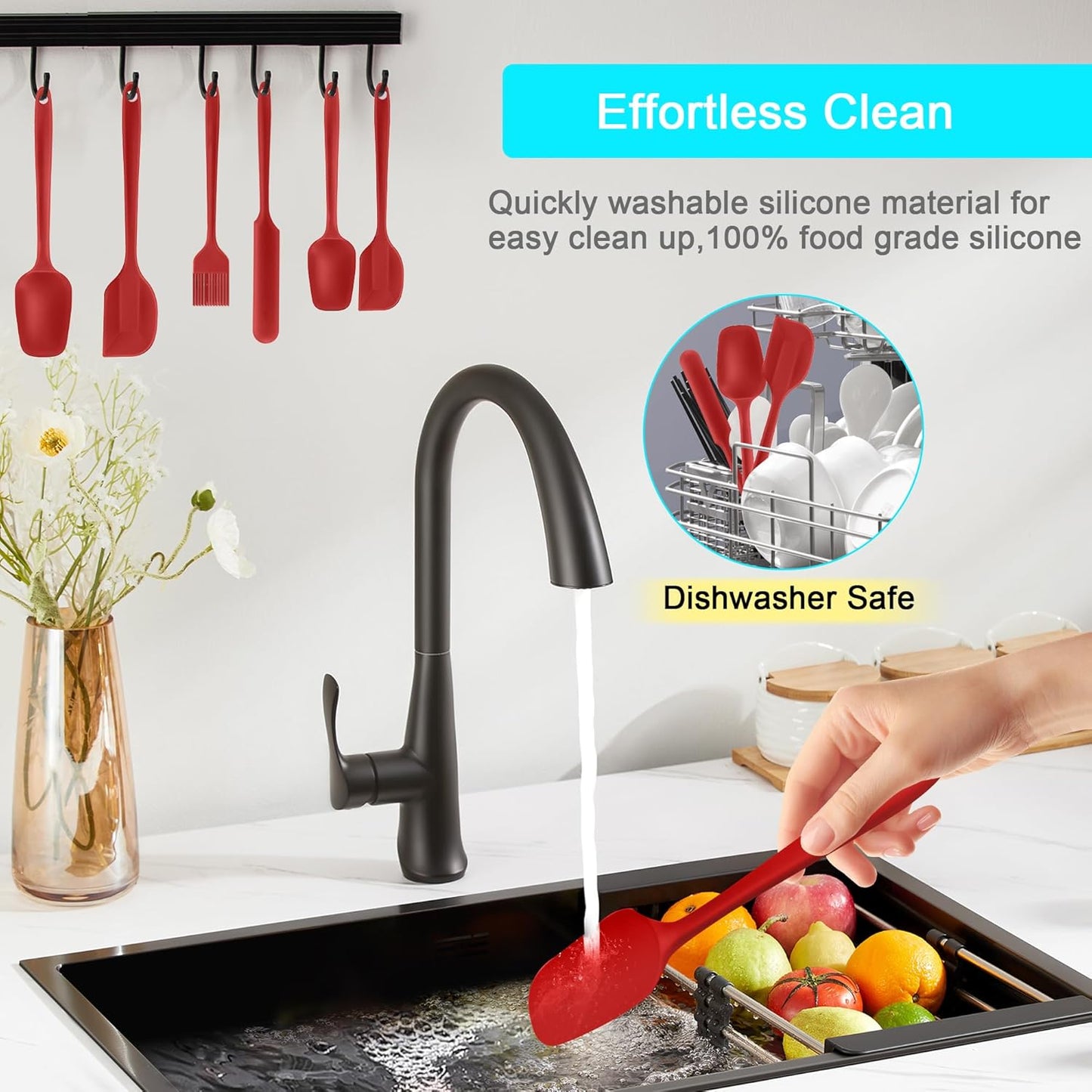 6pc Silicone Spatula Set — One Handy Set for All Your Scraping, Stirring & Spreading