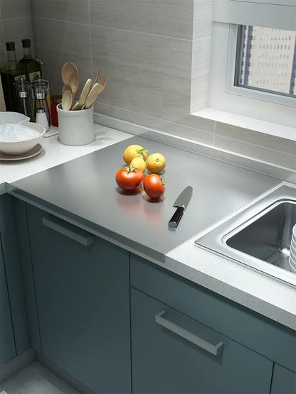 Stainless Steel Cutting Board, No Mess — All on One Board