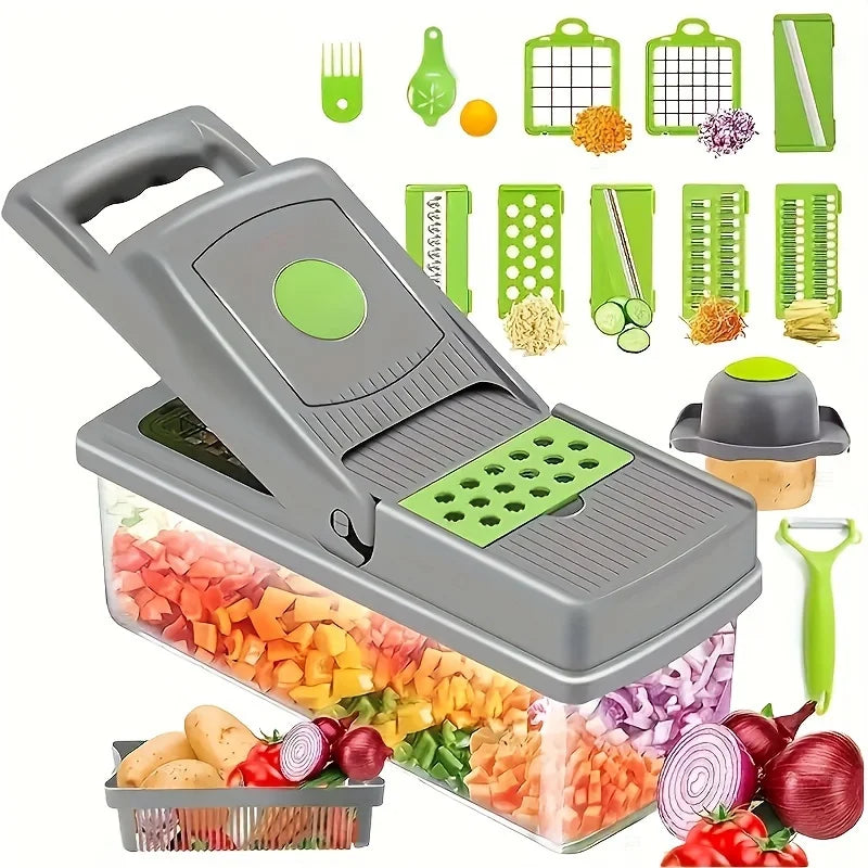 Vegetable Chopper Mandoline Slicer — Prep Salads, Stir-Fries & Garnishes in Seconds