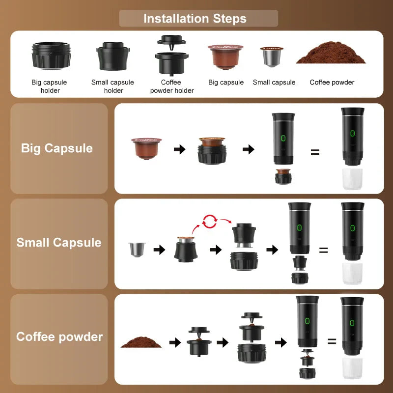 Portable Self Heating Espresso Maker — Real Espresso Anywhere