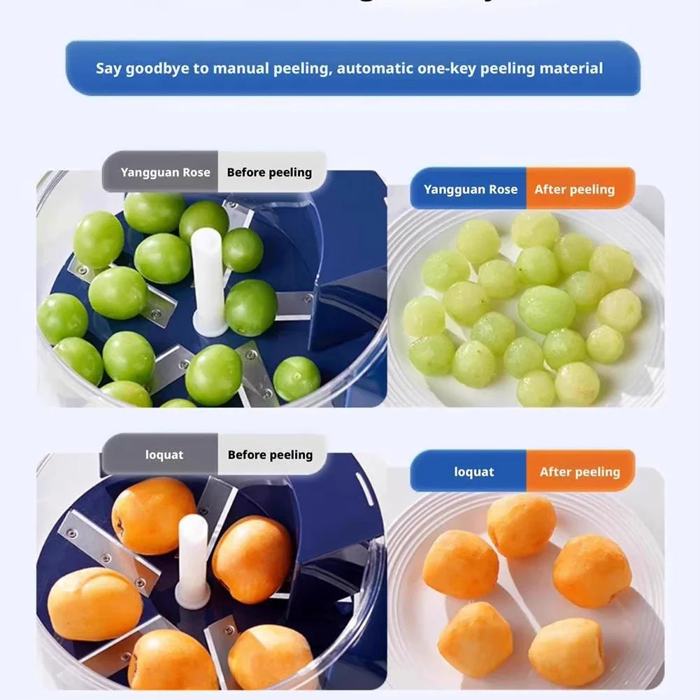 Automatic Fruit & Vegetable Peeler Machine — Fast, Hands Free Peeling for Grapes, Cherry Tomatoes & Garlic