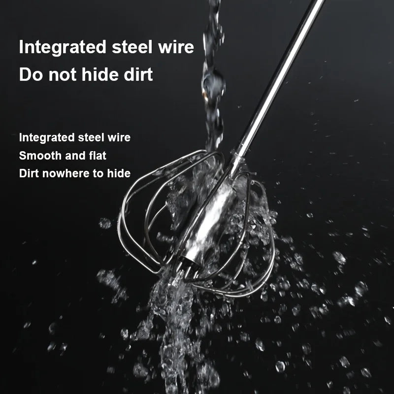 Semi-Automatic Egg Whisk — Effortless Mixing with One-Hand Press Action