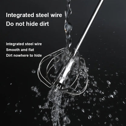 Semi-Automatic Egg Whisk — Effortless Mixing with One-Hand Press Action