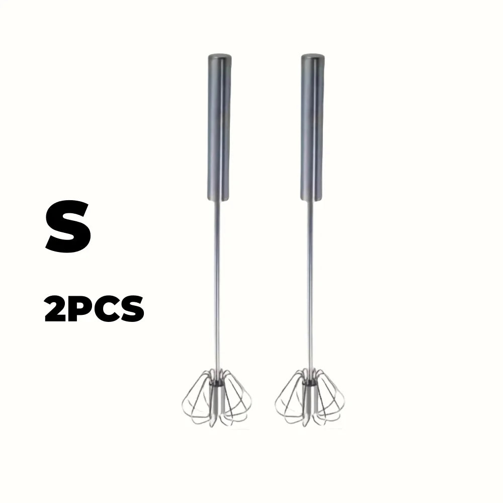 Semi-Automatic Egg Whisk — Effortless Mixing with One-Hand Press Action