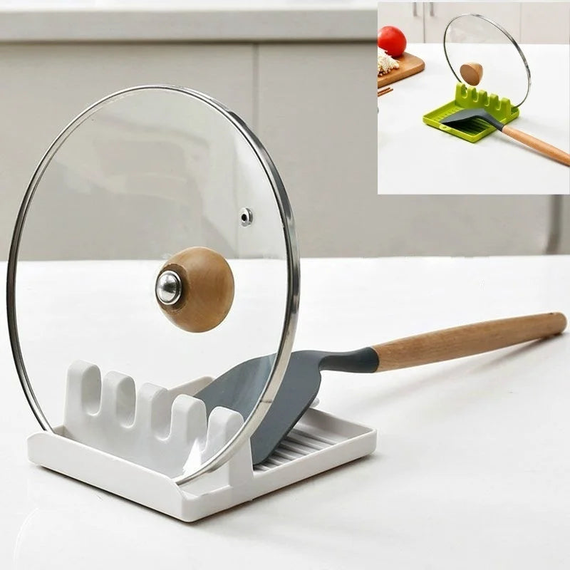 Pot Lid Holder & Utensil Rest — No More Messy Counters While You Cook