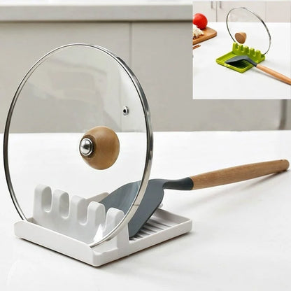 Pot Lid Holder & Utensil Rest — No More Messy Counters While You Cook