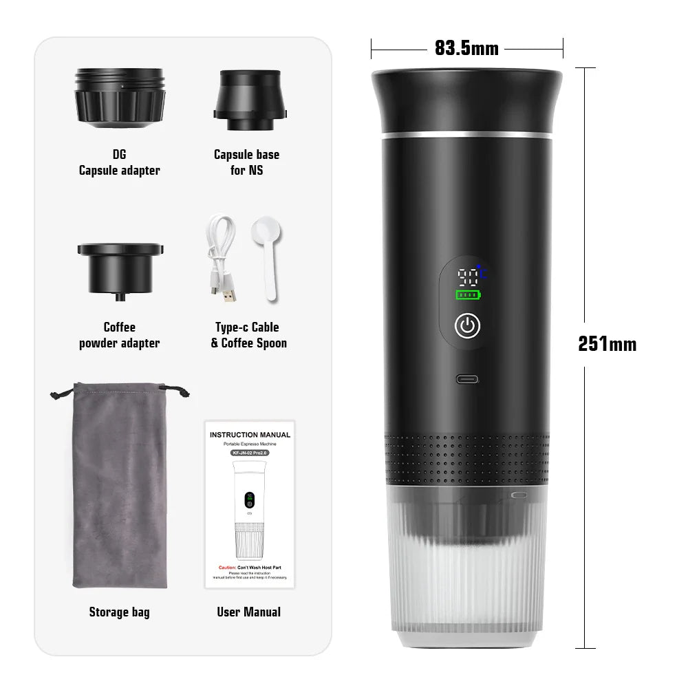 Portable Self Heating Espresso Maker — Real Espresso Anywhere