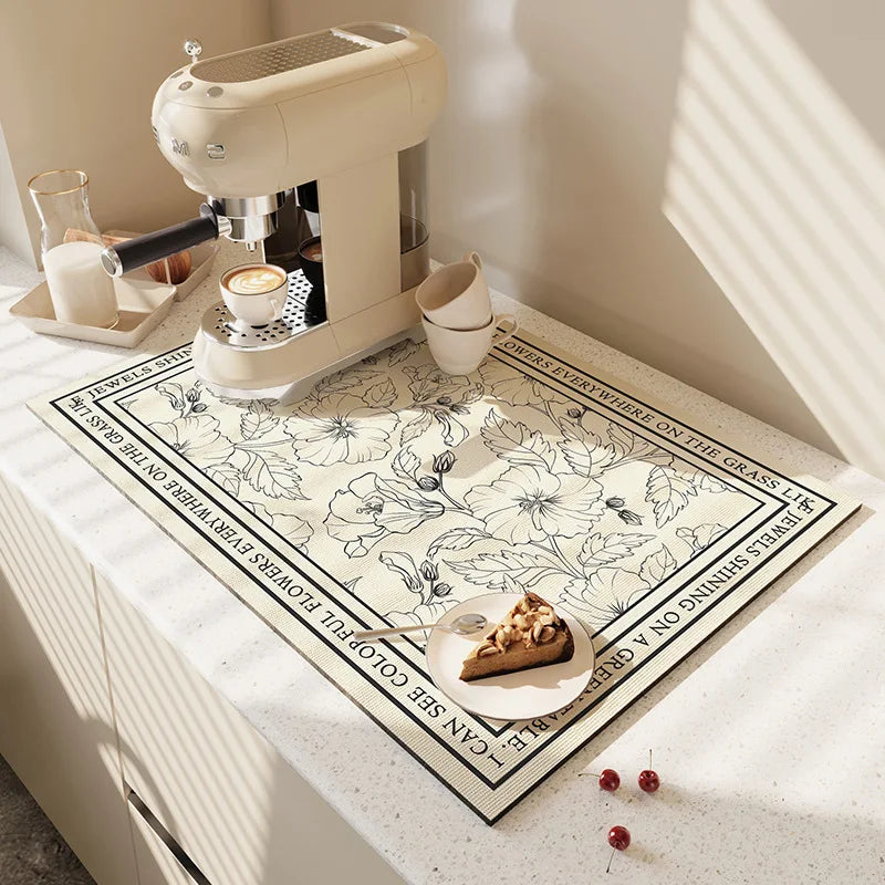 Super Absorbent Dish Drying Mat — No More Water Puddles Around Your Dish Rack