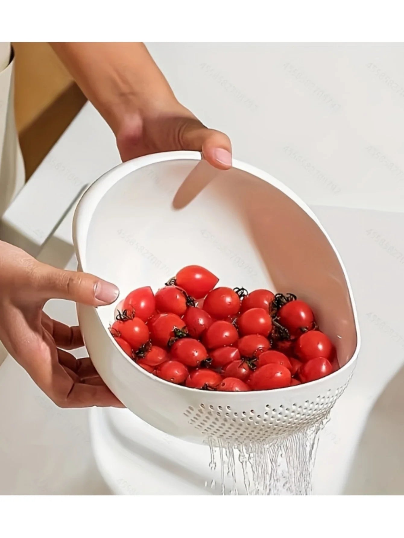 2 in 1 Rice Colander & Vegetable Washer — Wash Rice & Veggies Without the Mess