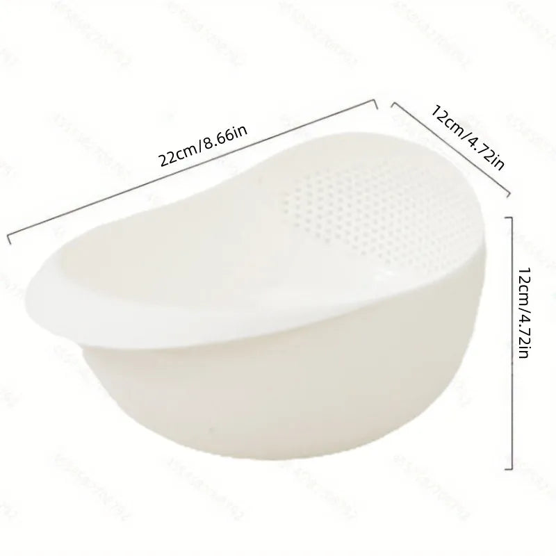 2 in 1 Rice Colander & Vegetable Washer — Wash Rice & Veggies Without the Mess
