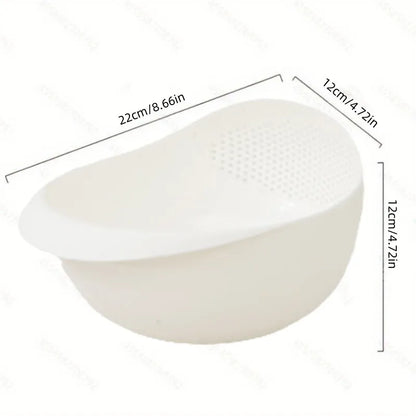 2 in 1 Rice Colander & Vegetable Washer — Wash Rice & Veggies Without the Mess
