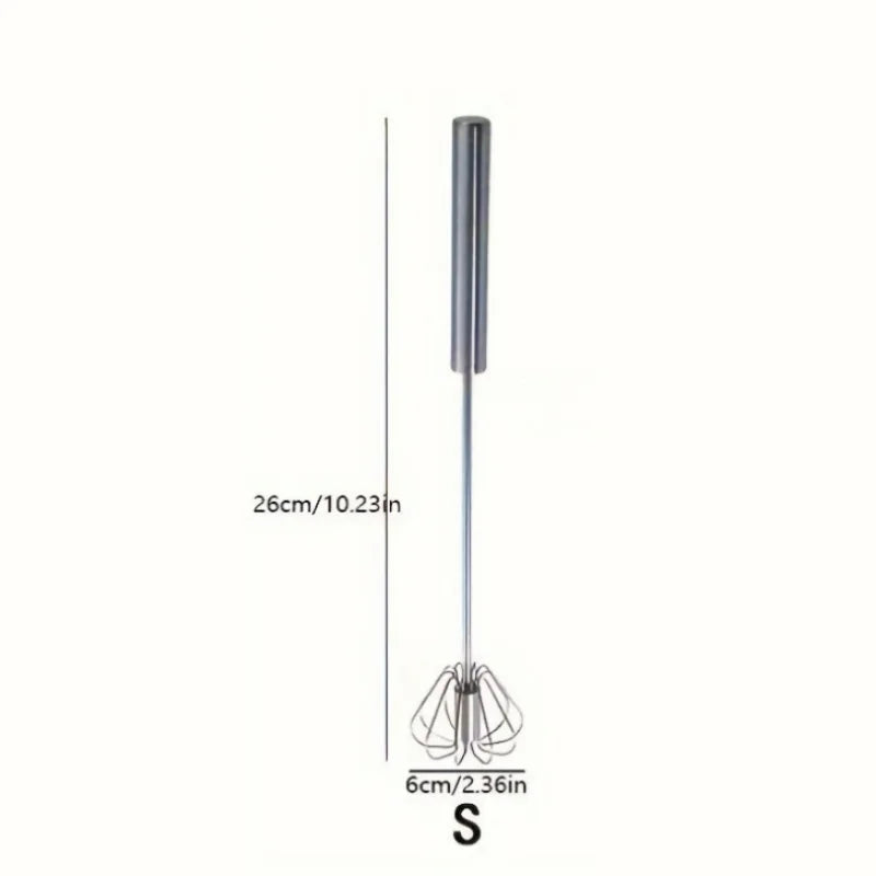 Semi-Automatic Egg Whisk — Effortless Mixing with One-Hand Press Action