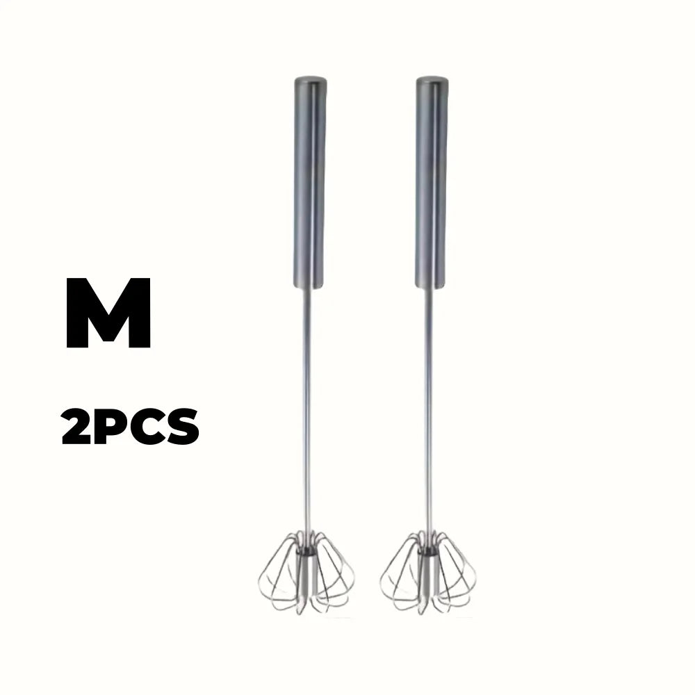 Semi-Automatic Egg Whisk — Effortless Mixing with One-Hand Press Action