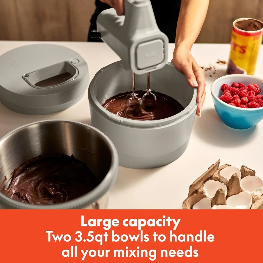 Hand & Stand 2 in 1 Electric Mixer with Bowl — One Mixer, Every Recipe