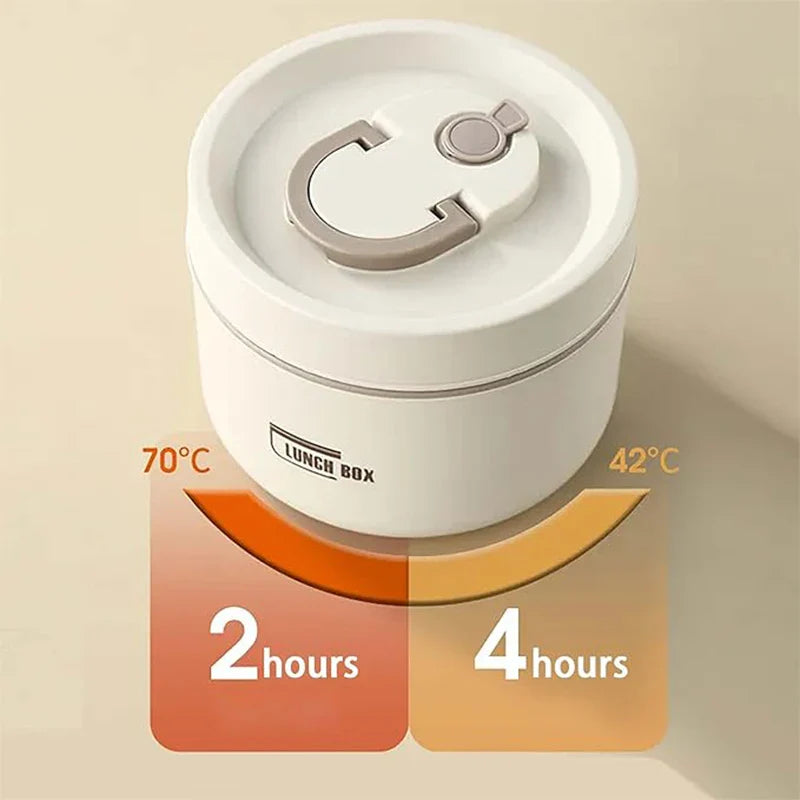 Insulated Stainless Steel Lunch Container Set with Thermal Bag — Hot Lunch, Neatly Packed