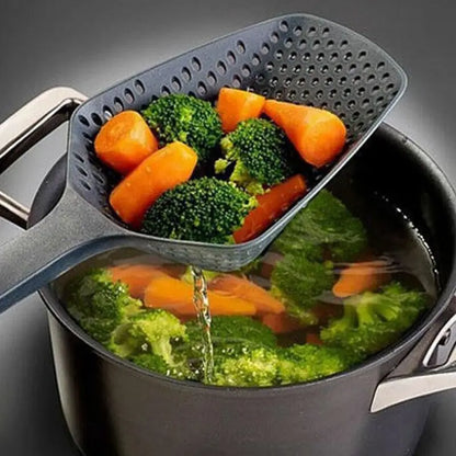 Scoop Colander Spoon — Strain, Scoop & Serve Pasta, Drain Straight from the Pan