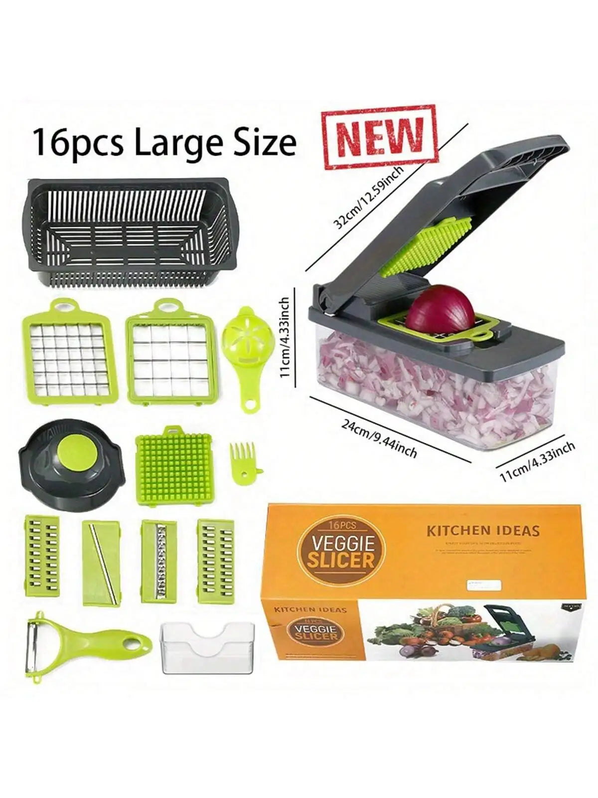 Vegetable Chopper Mandoline Slicer — Prep Salads, Stir-Fries & Garnishes in Seconds