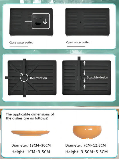 Dish Drying Rack with Removable Drain Tray — Dry Dishes, No Counter Puddles
