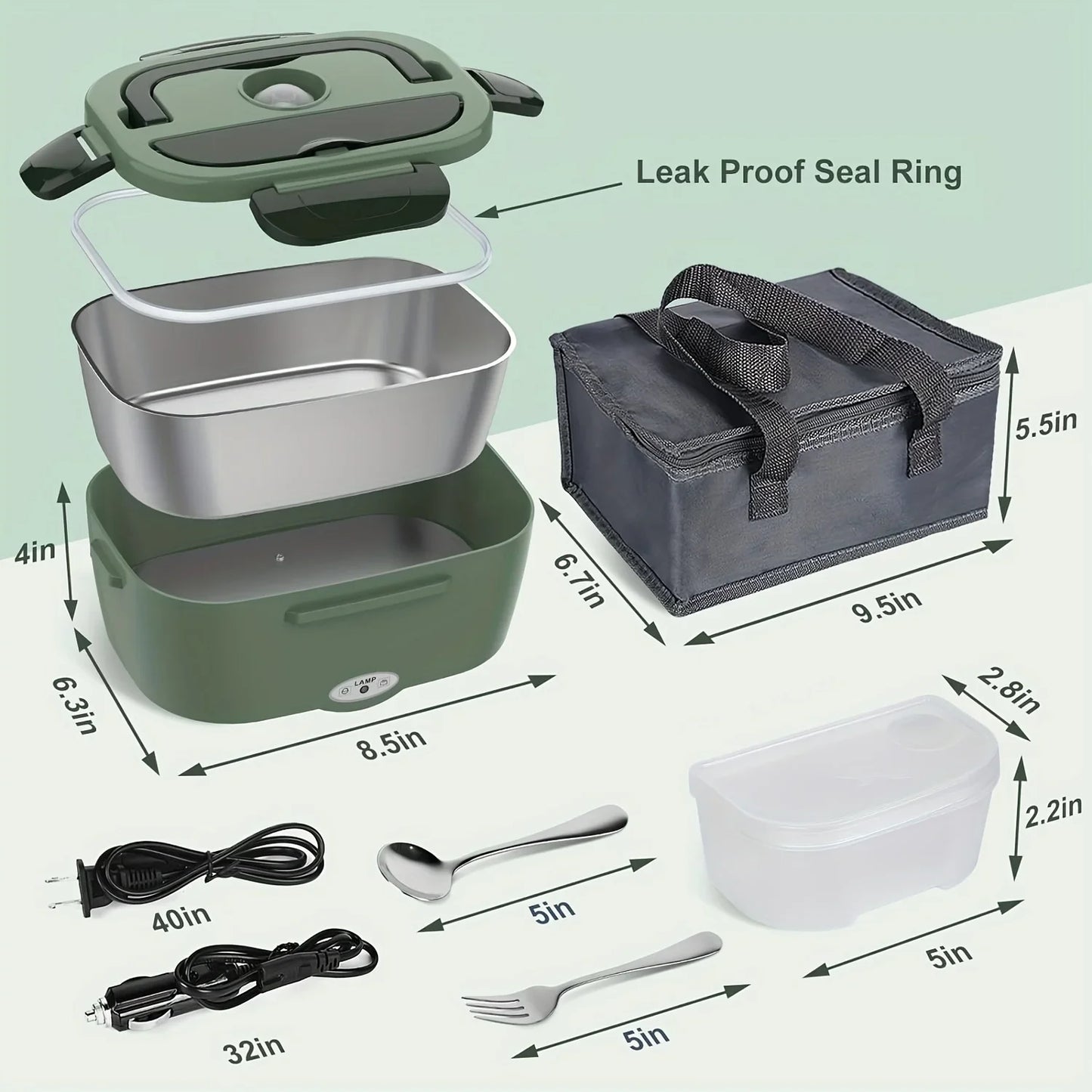 Electric Heated Lunch Box — Hot Meals Anywhere, No Microwave Needed