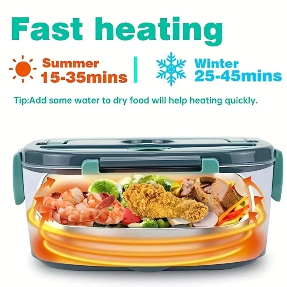 Electric Heated Lunch Box — Hot Meals Anywhere, No Microwave Needed
