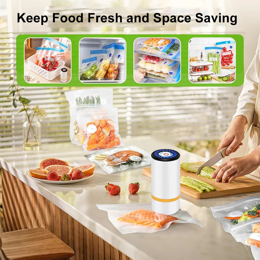 Handheld Vacuum Sealer — Keep Food Fresh Up to 5× Longer, Anywhere
