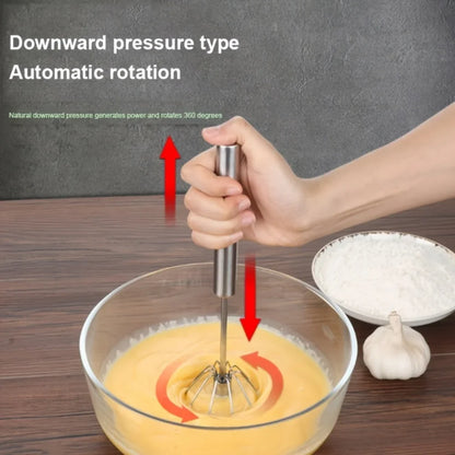 Semi-Automatic Egg Whisk — Effortless Mixing with One-Hand Press Action