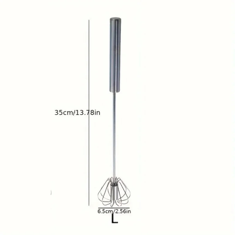 Semi-Automatic Egg Whisk — Effortless Mixing with One-Hand Press Action
