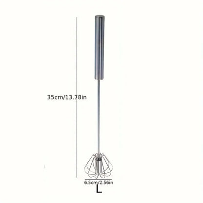 Semi-Automatic Egg Whisk — Effortless Mixing with One-Hand Press Action