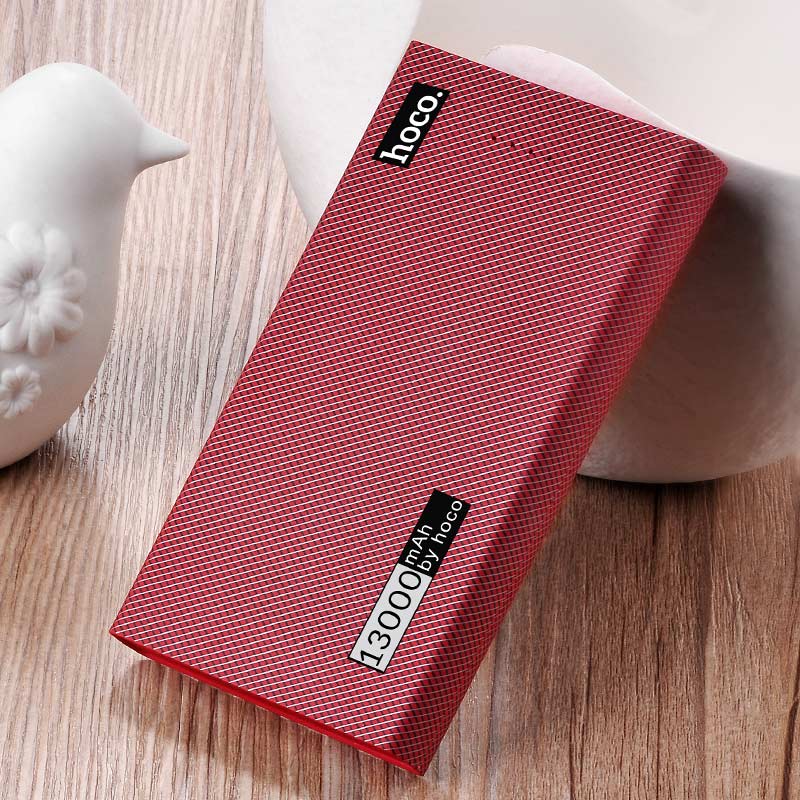 Power bank «B12A Carbon fiber pattern» 13000 mAh dual USB output