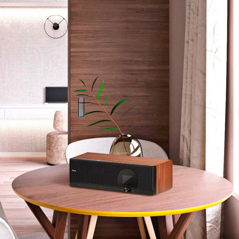 Speaker “BS13 Cobalt Wooden” tabletop wired and wireless