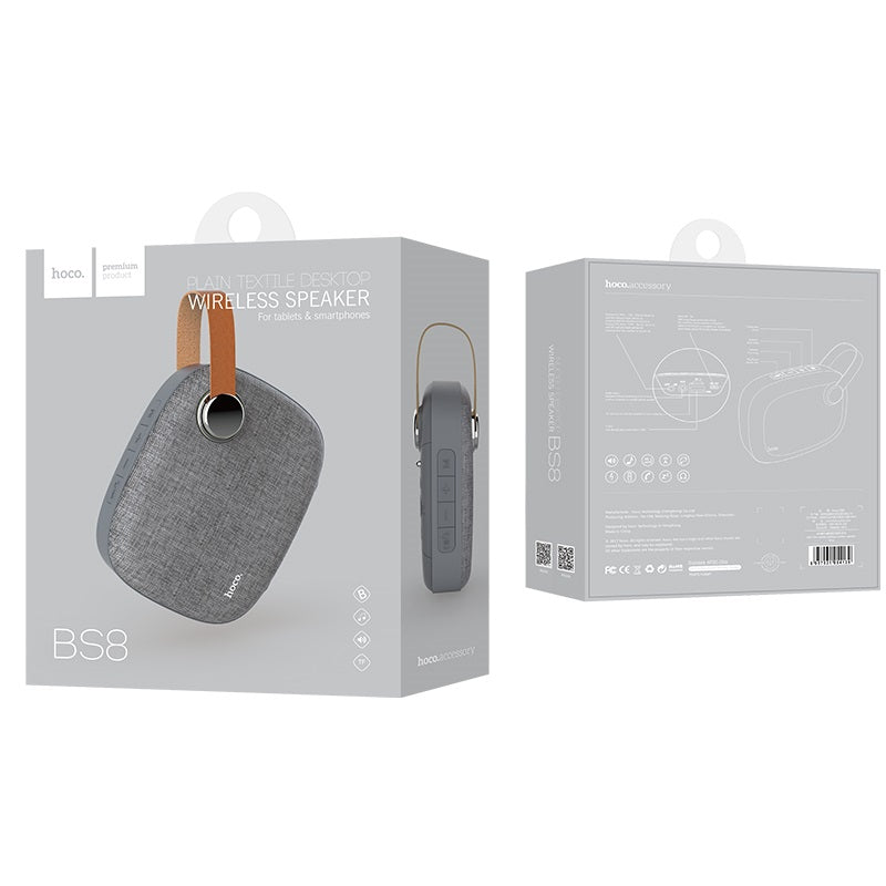 Speaker «BS8 Plain textile» desktop wireless loudspeaker