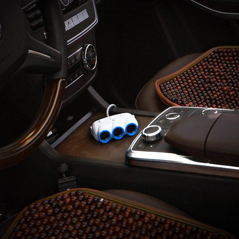 Car charger «C1» dual USB triple cigarette lighter charging adapter