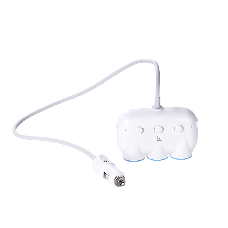 Car charger «C1» dual USB triple cigarette lighter charging adapter