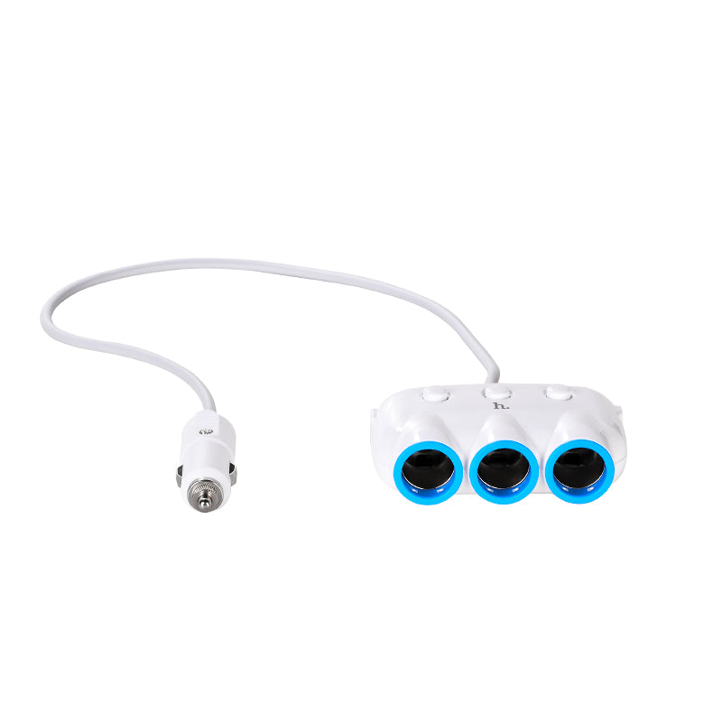 Car charger «C1» dual USB triple cigarette lighter charging adapter