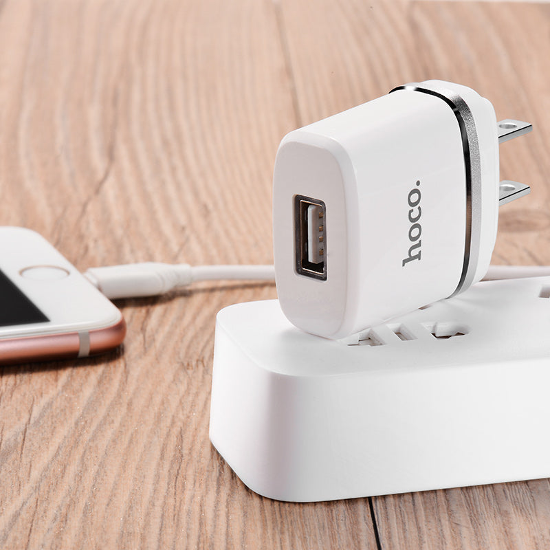 Wall charger “C11A Smart” US plug single USB charging adapter