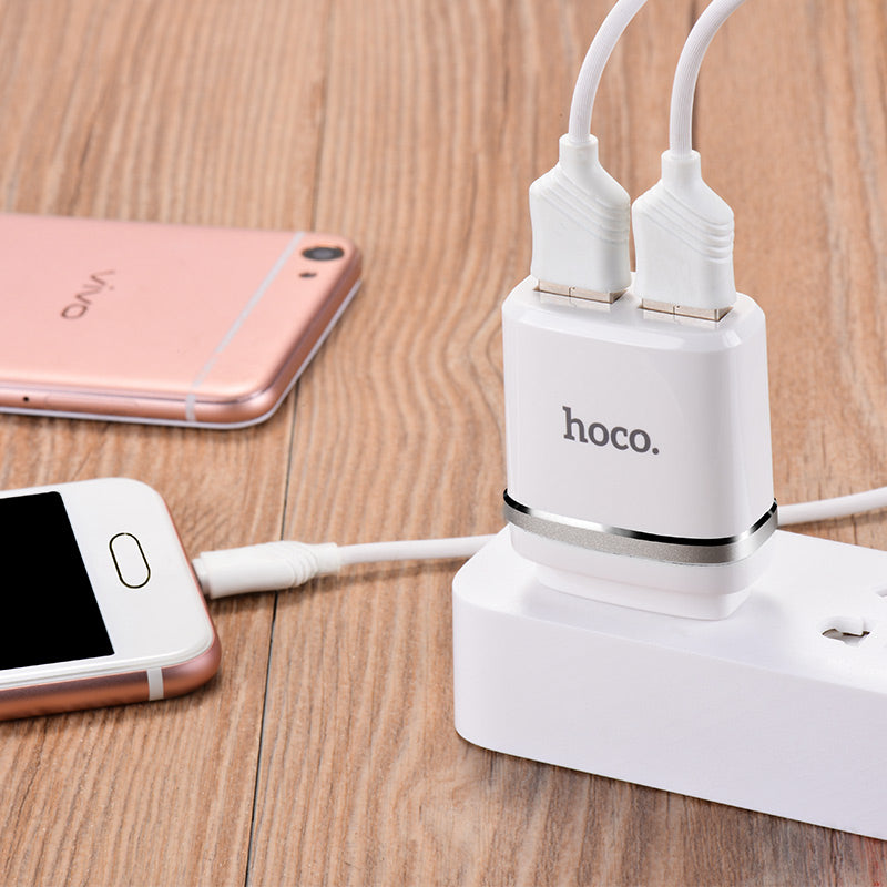 Wall charger “C12A Smart” US plug double USB charging adapter